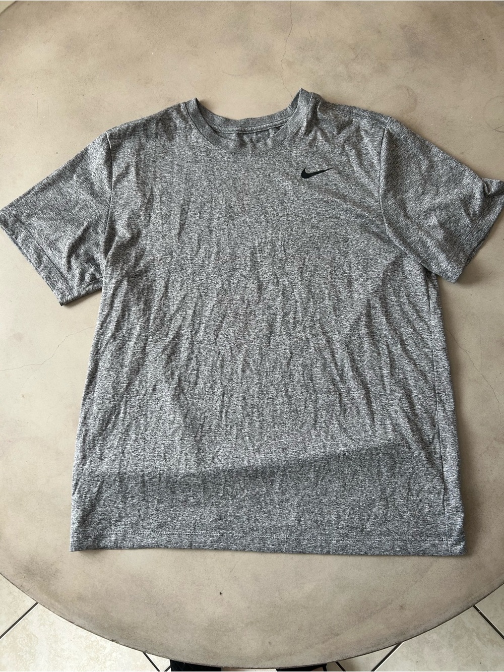 Nike Men’s Heather Gray Dri-FIT Short Sleeve Tee